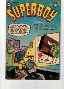 Superboy #26 (1953) Superbaby Home Movies, Golden-Age Issue Key VG Utah CERT!