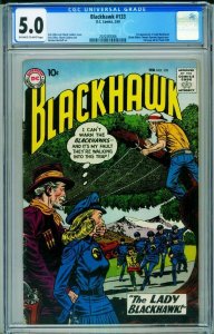 BLACKHAWK COMICS #133 CGC 5.0 1st LADY BLACKHAWK 1959-DC 2020383006