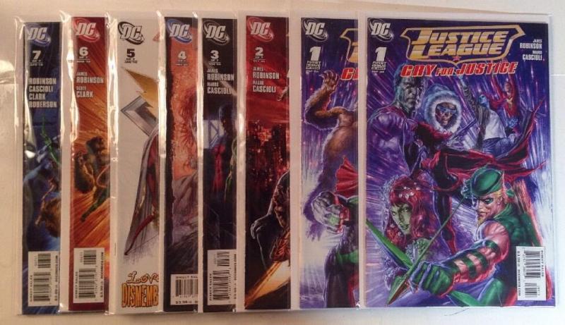 Justice League Cry For Justice 1-7 Complete Near Mint Lot Set Run