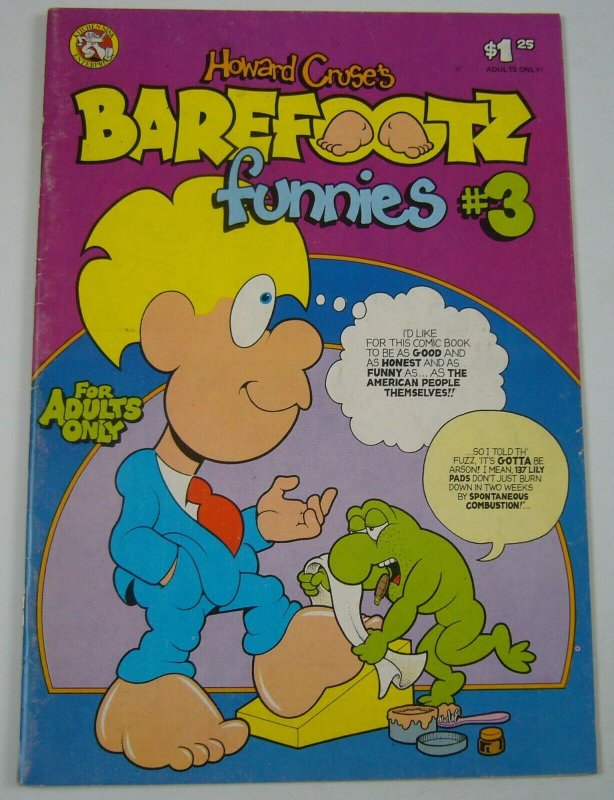 Barefootz Funnies #3 FN kitchen sink HOWARD CRUSE underground comix gay