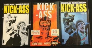 Kick-Ass Issue #11 Main Cover A + B&W Cover + Shalvey Variant Cover Lot of 3 NM