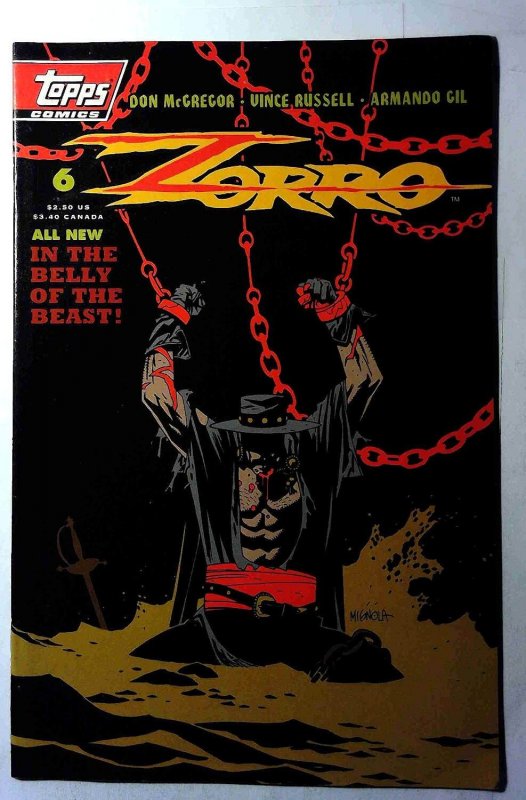 Zorro #6 (1994) Topps Comics 1st Print Comic Book