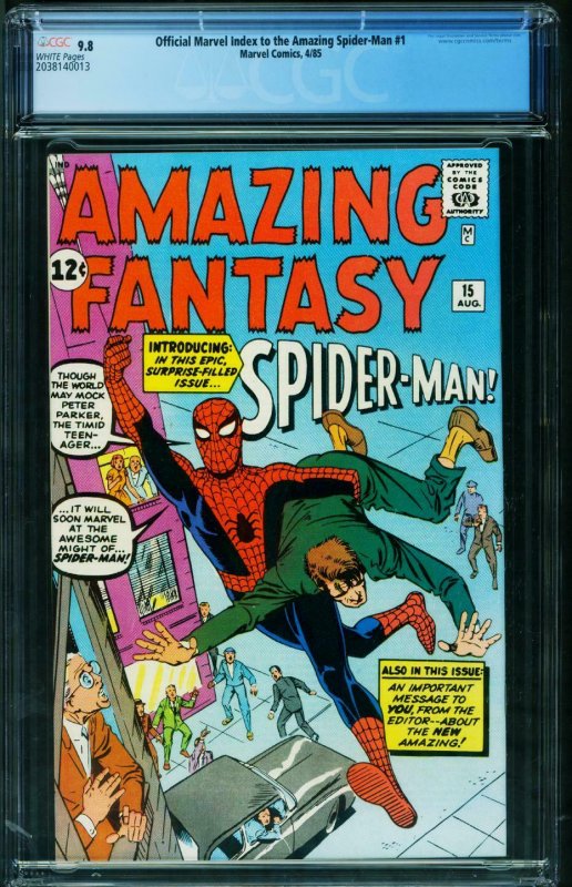 Official Index to the Amazing Spider-Man #1 CGC 9.8 Amazing Fantasy #15 20381400