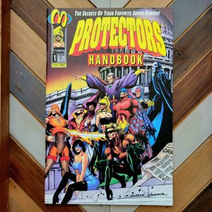 PROTECTORS #1 & PLAYBOOK #1 (Malibu 1992) HIGH-GRADE Set of 2 with Pinup Poster