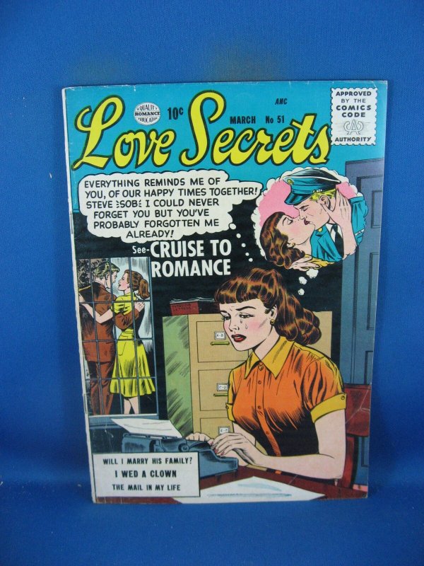 LOVE SECRETS 51 VG F BILL WARD QUALITY COMICS 1956