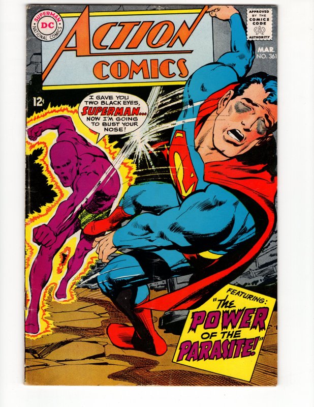 ACTION COMICS #361 (VF+) Silver Age DC Comics ID#49P