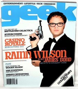 GEEK Monthly #1 Rainn Wilson Photo Cover Casino Royale Battlestar Galactica