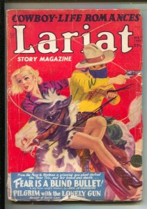 Lariat Story Magazine 5/1950-Fiction House-Good Girl Art cover with lots of l...