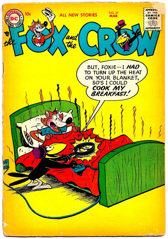 FOX AND THE CROW #39 (Mar 1957) 3.0 GD/VG   36 Pages of Madcap Jim Davis Hijinx!