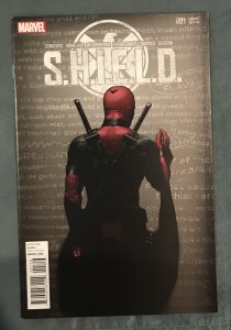 S.H.I.E.L.D. #1 Deadpool Party Black and White Var by John Tyler Christopher