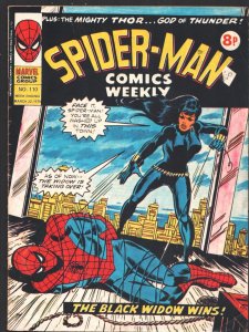 Spider-man Comics Weekly #110 1975-Black Widow-Thor-Jack Kirby-Iron Man-Colan