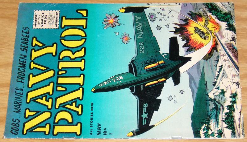 Navy Patrol #1 VG+ may 1955 - golden age key war - gobs - marines - frogmen