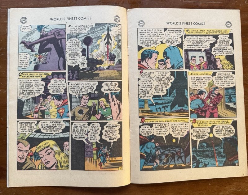 World's Finest Comics #91 (DC Comics 1957) [VG-] “The Three Super-Sleepers!”