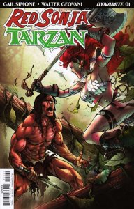 Red Sonja/Tarzan #1E VF ; Dynamite | Sergio Davila Sub Variant
