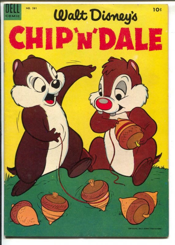 Chip 'n'n Dale-Four Color Comics #581 1954-Dell-Walt Disney-FN 