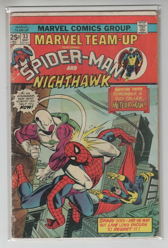 MARVEL TEAM-UP (1972 MARVEL) #33 GOOD+ A98715