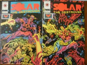 7 Valiant SOLAR MAN OF THE ATOM Comic Book: #26 #27 #29 #31 #33 w/ card #34 #35