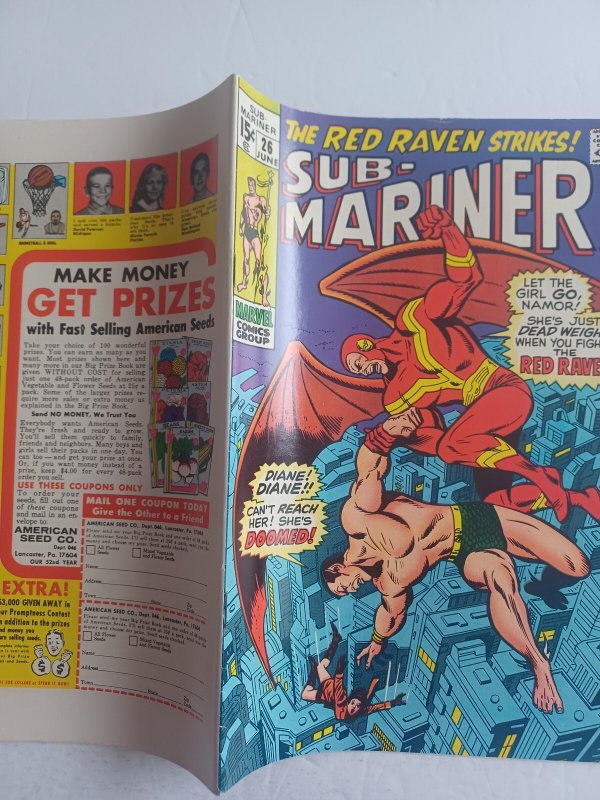 Sub-Mariner #26 - Namor - Red Raven - 1970 - VF