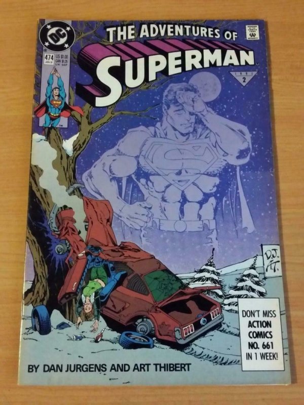 THE ADVENTURES OF SUPERMAN #474, VF/NM, Thibert, DC, 1987 1991, more in store