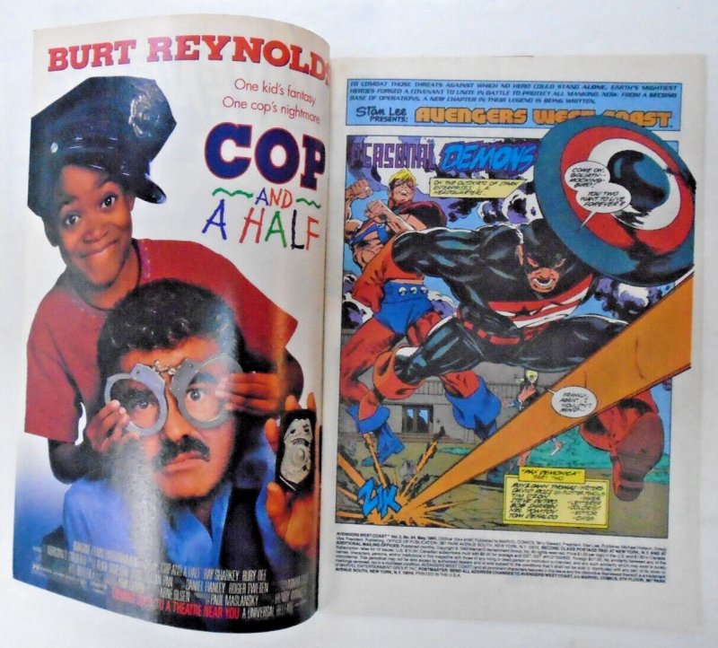 *Avengers West Coast #94 VF; 1st Jim Rhodes as War Machine!