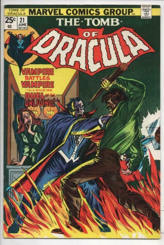 TOMB of DRACULA #21, VF+, Vampire, Blade, Marv Wolfman, 1972, Colan, Tom Palmer