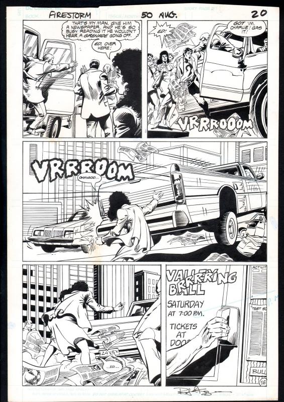 FIRESTORM #50-1984-RAFAEL KAYANAN-SIGNED ORIGINAL ART-DC-1986-PG 16-RARE