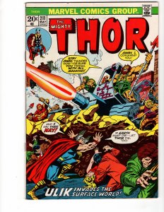Thor #211 THE END OF THE BATTLE! Ulik App Early Bronze Marvel