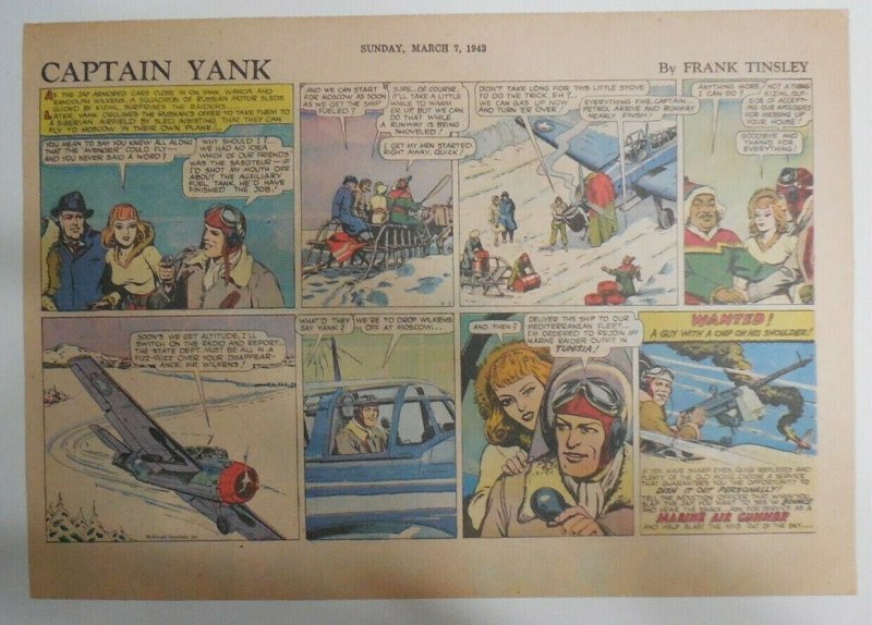 Captain Yank Sunday by Frank Tinsley from 3/7/1943 Size: 11 x 15 inches