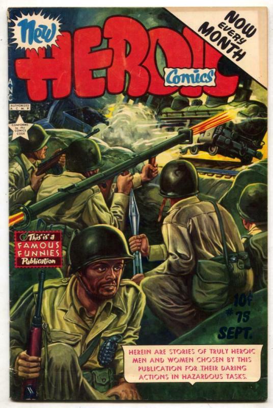 Heroic Comics #75 1952- Bazooka cover VG/F 