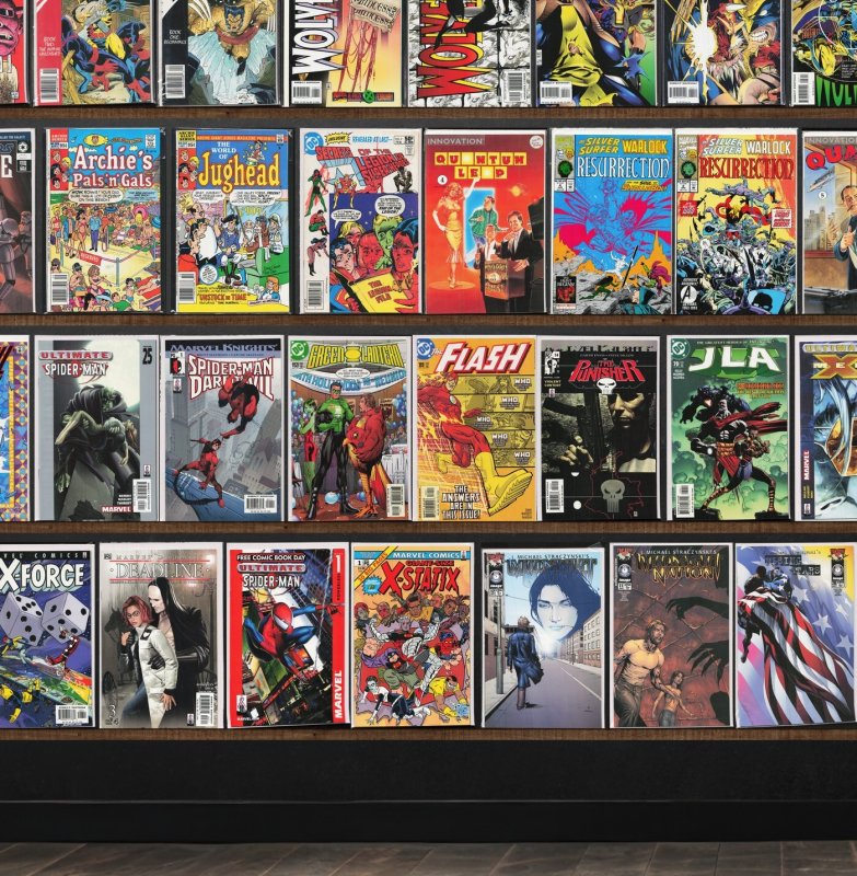 Huge Lot 140+ Comics with Wolverine, Jla, Ultimate X-Men & More!
