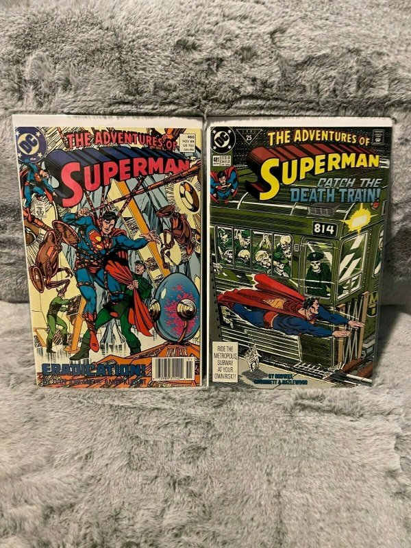 19 Issue Lot Adventures of Superman Issues Ranging From 425-633; Minor Keys!