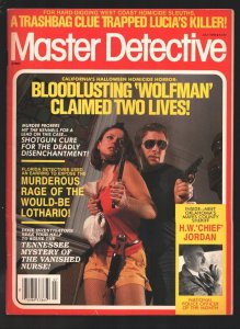 Master Detective 6/1989-Spicy knife wielding babe photo cover-Wolfman Claims ... 