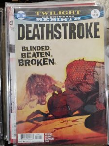 DEATHSTROKE # 14  2017  DC universe rebirth  twilight  Sienkiewicz cover