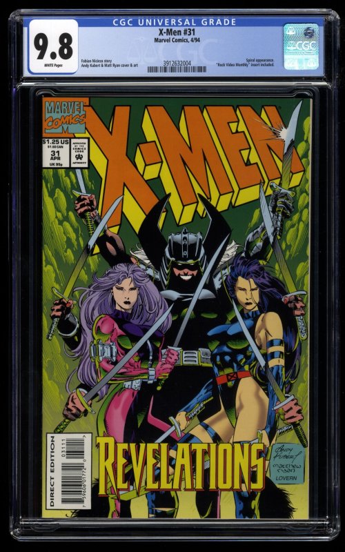 X-Men (1991) #31 CGC NM/M 9.8 White Pages