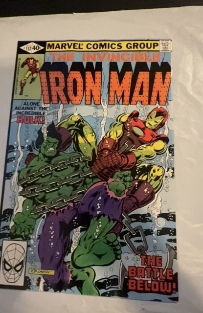 Iron Man #132 (1980) battle below the sea w th hulk