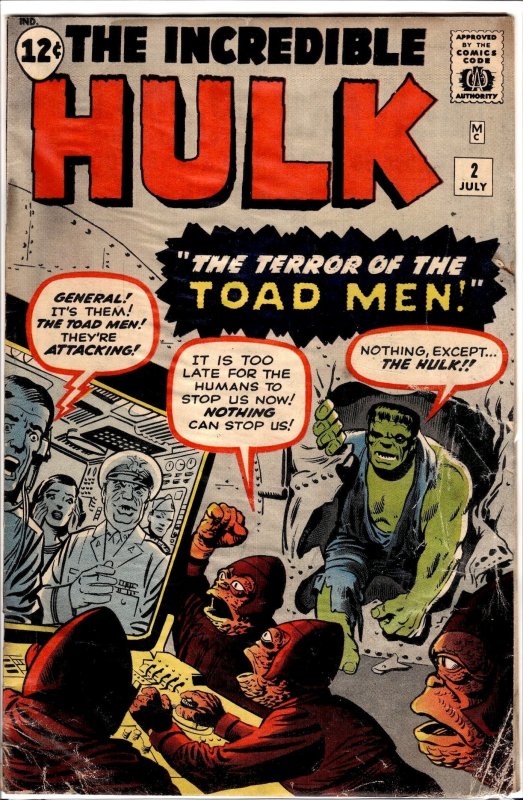 The Incredible Hulk #2 (1962) 1st green Hulk! see description