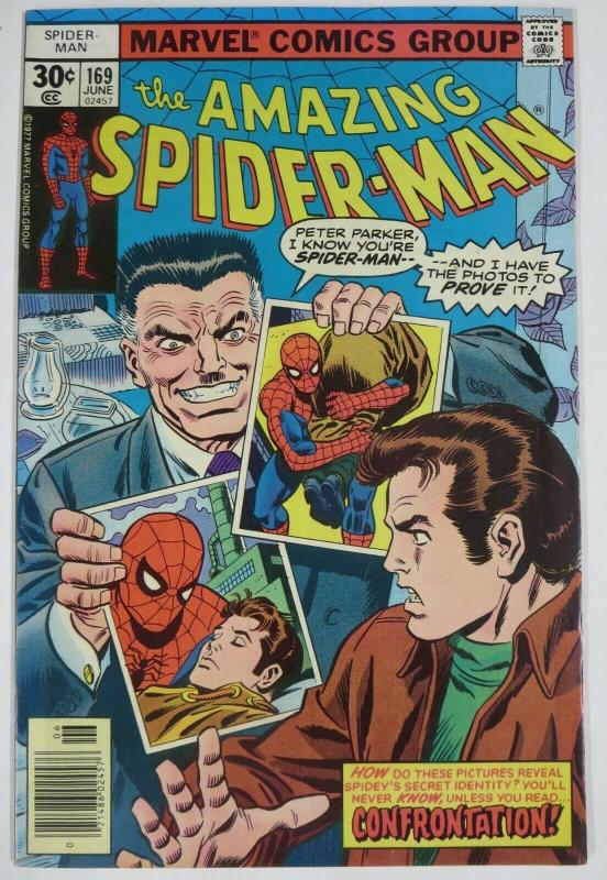 AMAZING SPIDER-MAN  #169 (Marvel,6/1977) FINE (F) Dr. Faustus! Wein & Andru