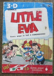 LITTLE EVA 3-D COMICS #1 (St. John, 10/53) FAIR w/ loose Glasses! Golden Age