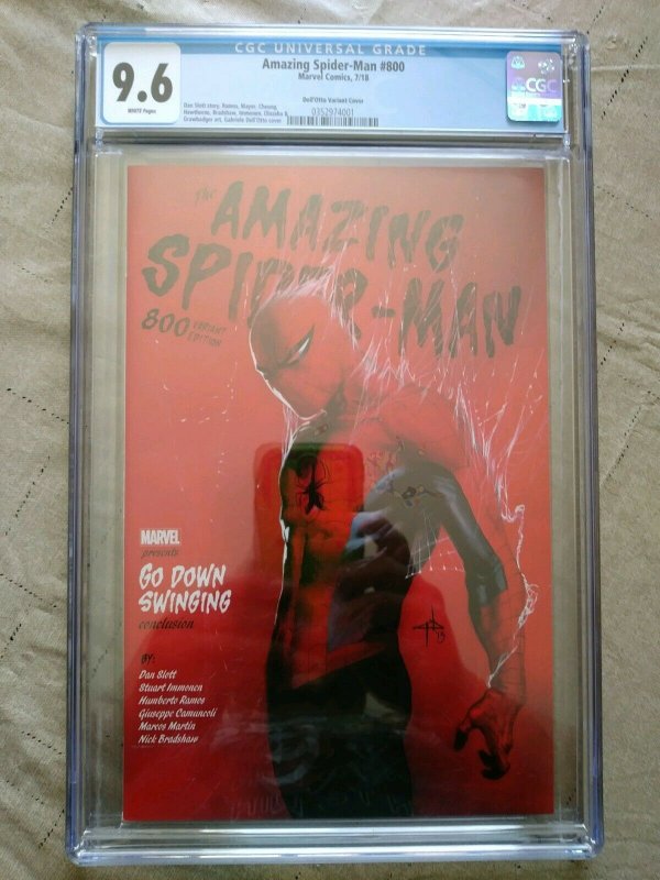 AMAZING SPIDER-MAN #800 CGC 9.6 NM+ DELL'OTTO VARIANT COVER 1:25 (2018)