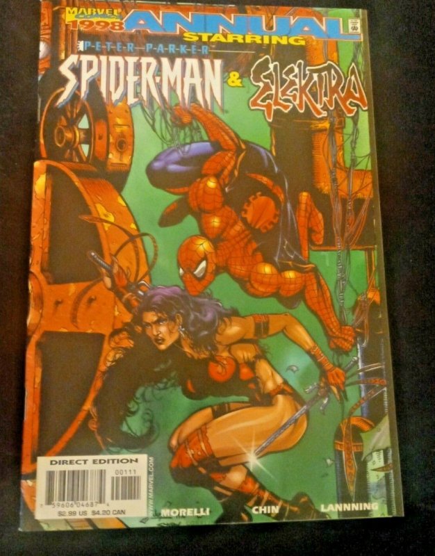 Peter Parker Spider-Man Annual Elektra Marvel Comics 1998 VF NM
