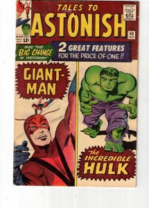 Tales to Astonish #60 1964 FN/VF Mid-High-Grade Giant-Man, Hulk Utah CERT Ditko!