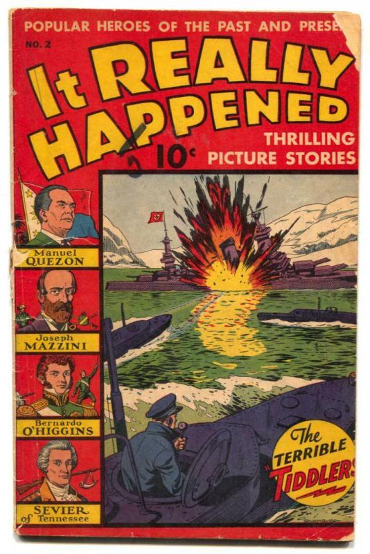 It Really Happened #2 1944- Schomburg cover- Mazzini- Quezon G