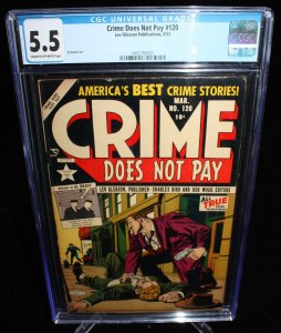 Crime Does Not Pay #120 (CGC 5.5) Al Wenzel Art - 1953