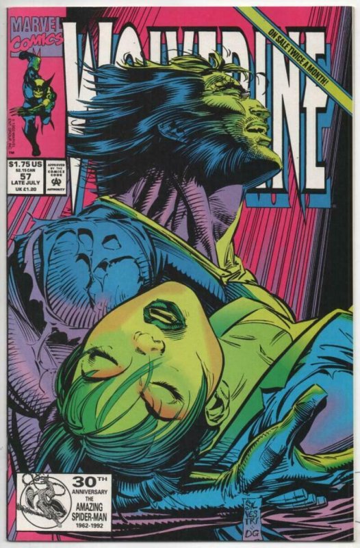 WOLVERINE #57, NM, Silvestri, 1988 1992,  Gambit, Jubilee 