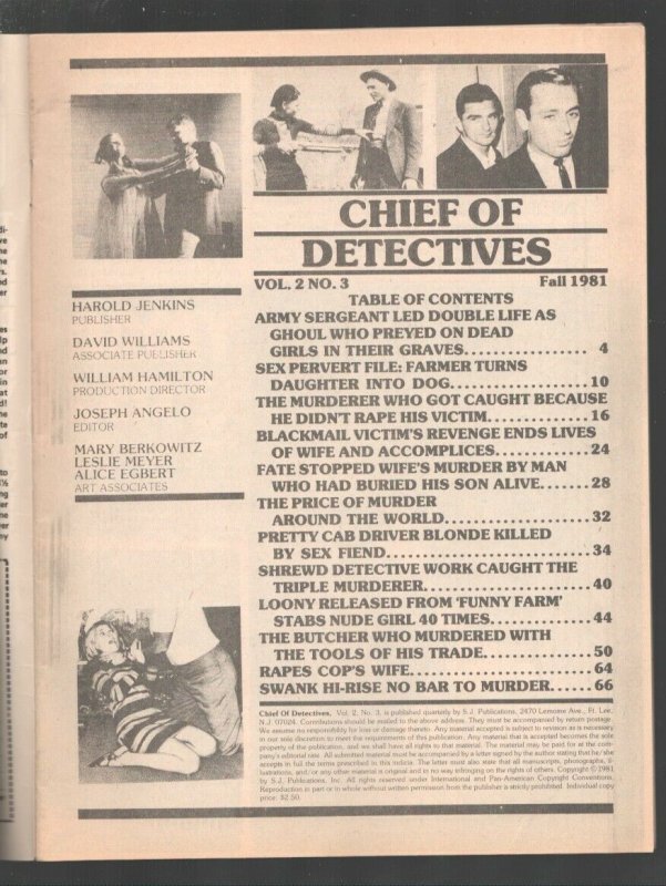 Chief of Detectives-Fall 1981-Grand Robbery-Dismemberment-lurid crime-violenc...