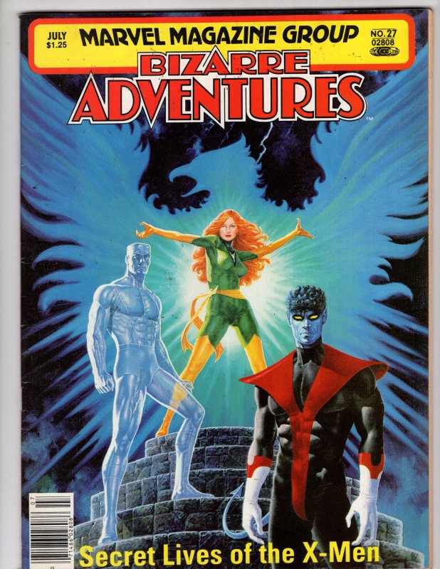 Bizarre Adventures #27 (1981) THE SECRET LIVES OF THE X-MEN B7W Magazine