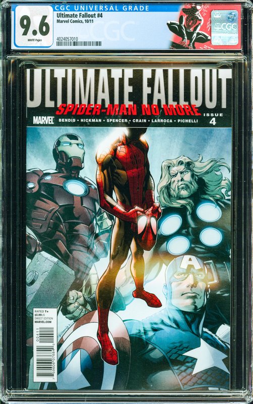 Ultimate Fallout #4 (2011) CGC Graded 9.6 - 1st App of Miles Morales