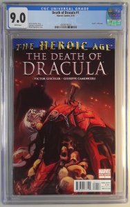 DEATH OF DRACULA 1 CGC 9.0 HEROIC AGE DJURDJEVIC (SLAB GRADE)