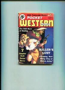 POCKET WESTERN SEPTEMBER 1950-TROJAN-SPICY GOOD GIRL ART-VG+
