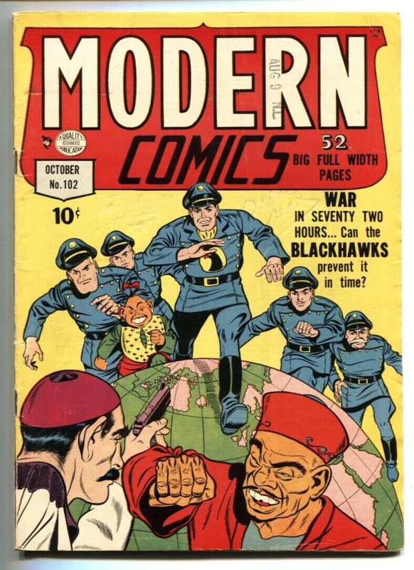 Modern Comics #102 1950- Blackhawk- Torchy - SCARE last issue